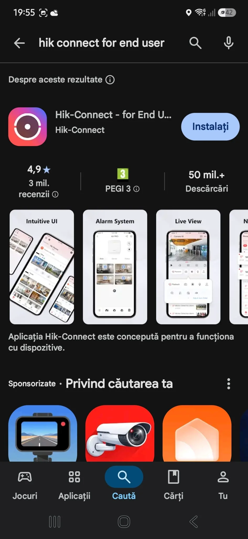 Captură Android Hik-Connect din Google Play