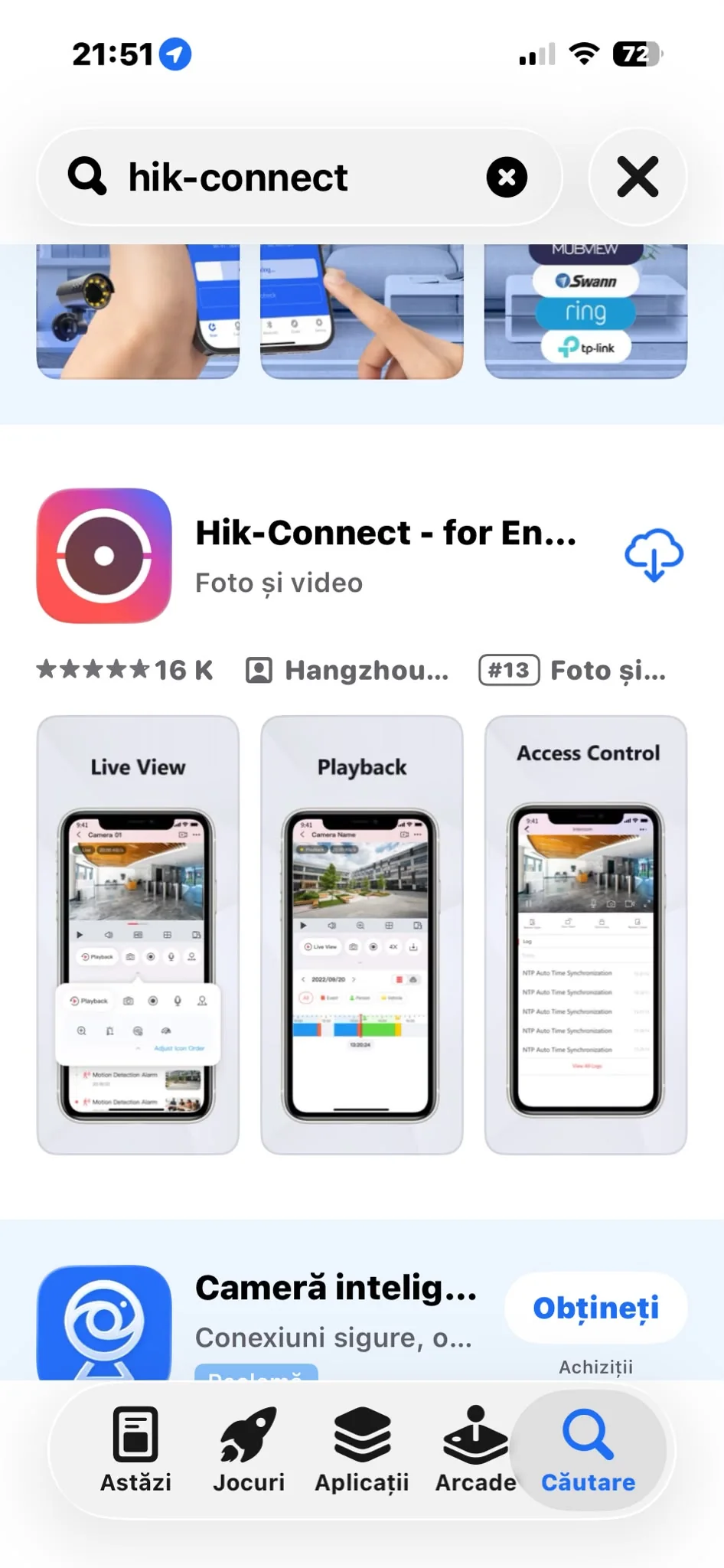 Captură iPhone Hik-Connect din App Store